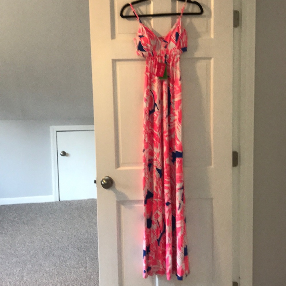 Lilly Linley Maxi Dress in Tiki Pink